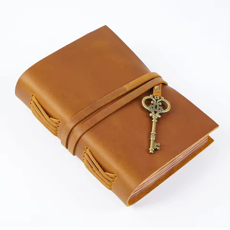 Original Handmade Cowhide Sketchbook Vintage Diary Genuine Leather Notebook Creative Business Universal Travel Journals