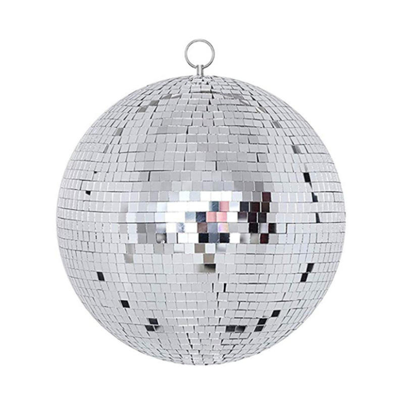 Lighting Stage Party DJ Equipment Reflective Rotating Disco with Motor Colors Glass Sphere Decorations Silver Large Ornaments Disco Reflective Mirror Ball