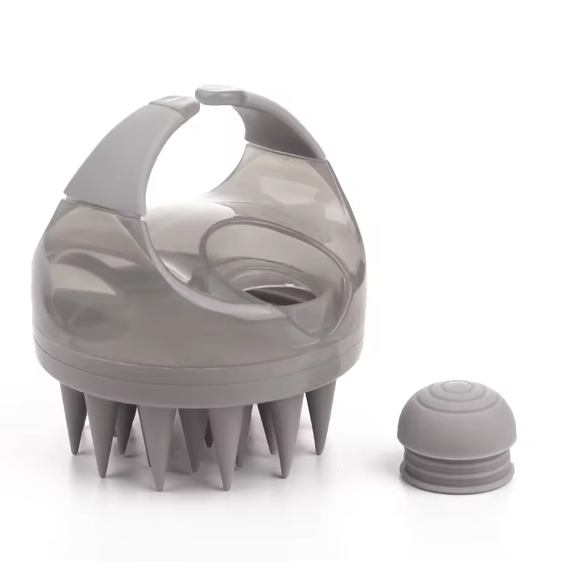 New Shampoo Dispenser Scalp Massager Hair Scrub Brush Silicone Scalp Exfoliator Scalp Scrubber With Shampoo Distributor