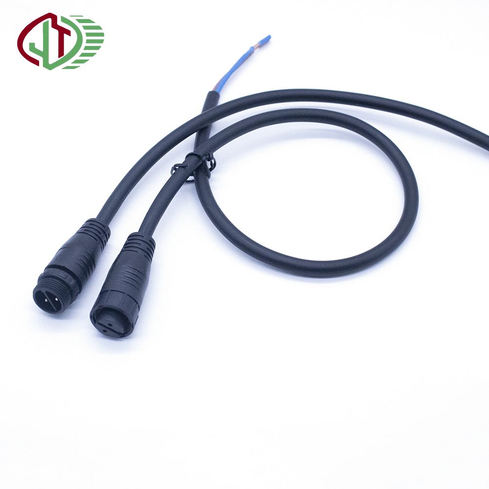 Wholesale M18 2pin Outdoor Plant Lighting LED Billboard Power Cord Thread Waterproof Male Female Connector OEM Manufacturer