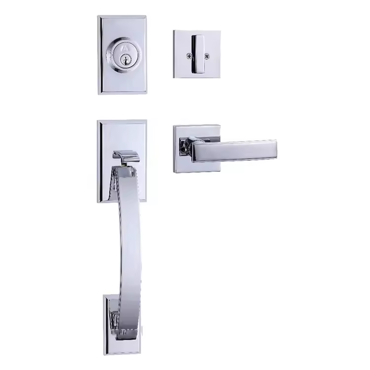 2025 Top Selling Residential Door Lock With Tubular Handleset Zinc Alloy Ansi Grade 3 Entry Grip With 3 Keys