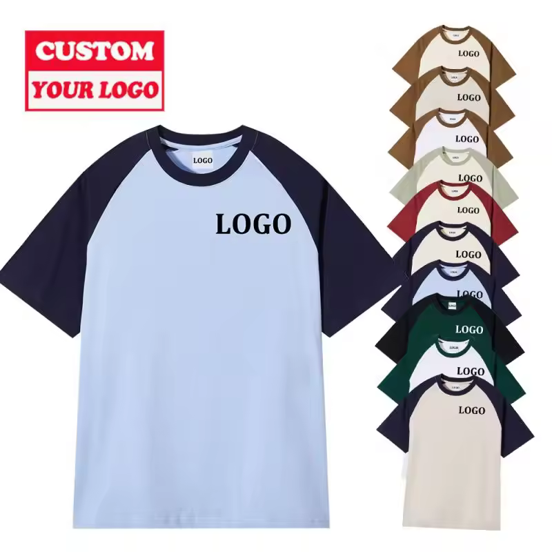 Moq 20 Fast Shipping Crew Neck Sweat Absorbing Camiseta Oversized Raglan T Shirt