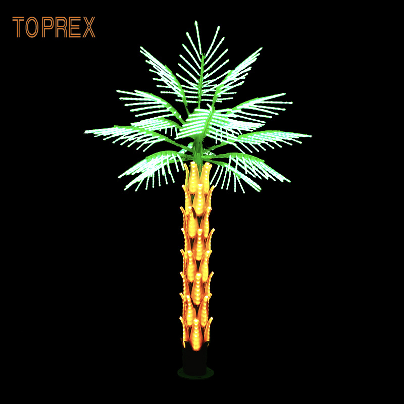Toprex Best Sell Artificial Palm Tree Realistic Lush for Outdoor Event Sea Garden Decor Lighting