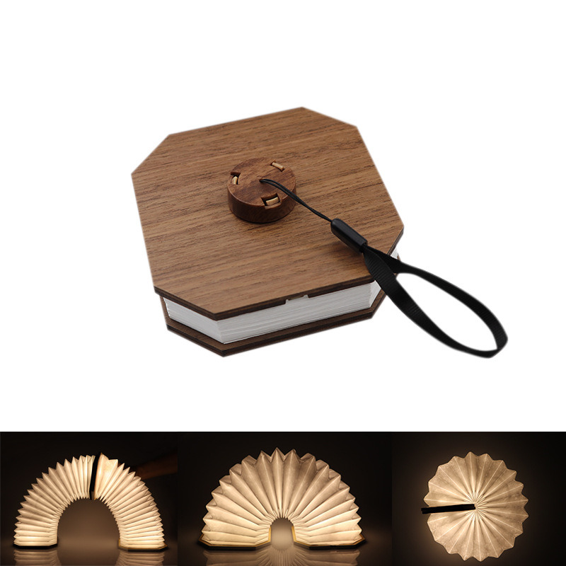 Hot Sell Creative USB Charging Foldable LED Paper Book Light Night Lamp