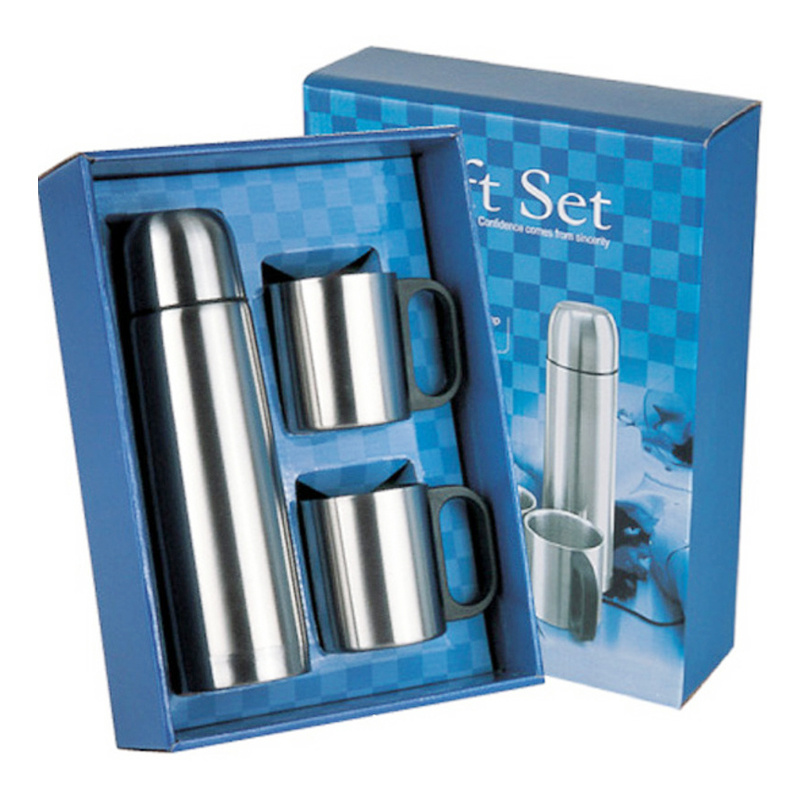 500ml Flask with 2PCS of Vacuum Stainless Steel Coffee Mug Gift Cupset