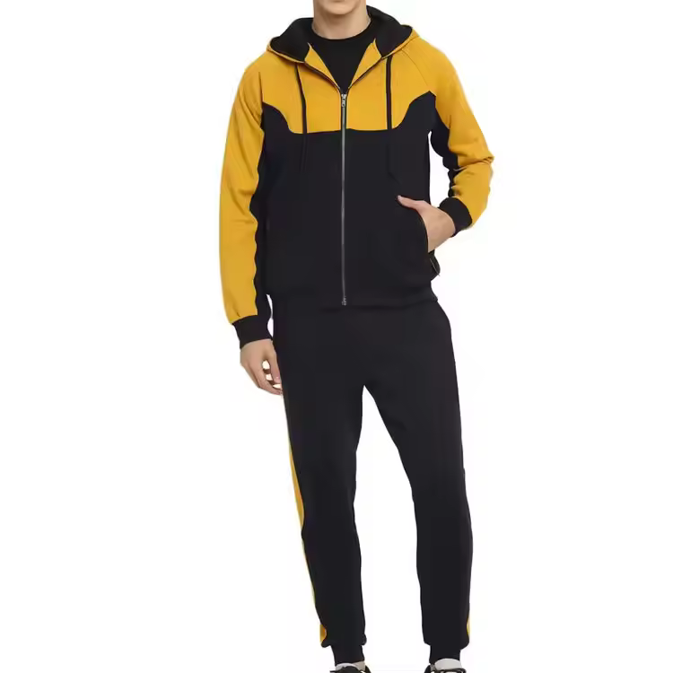 Premium Men's Regular Fit Winter Tracksuit Custom Logo Tech Fleece Side Jogging Sporty Design