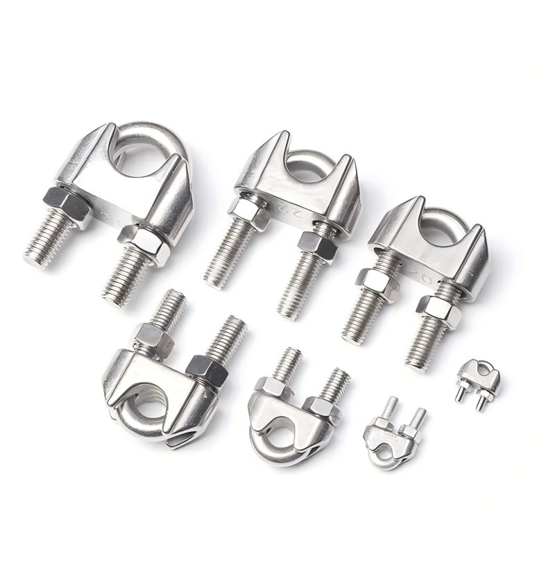 Stainless Steel 304 SUS316 Wire Rope Clip DIN741 Ss Wire Rope Clamp 6mm 10mm Wire Cable Clamp
