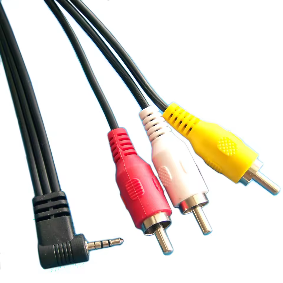 Promotion 2.5mm Stereo Optical Fiber Audio Adapter For Hero Camera 3rca Male Rca Female Pvc Jacket 1080p Stock Av Cable