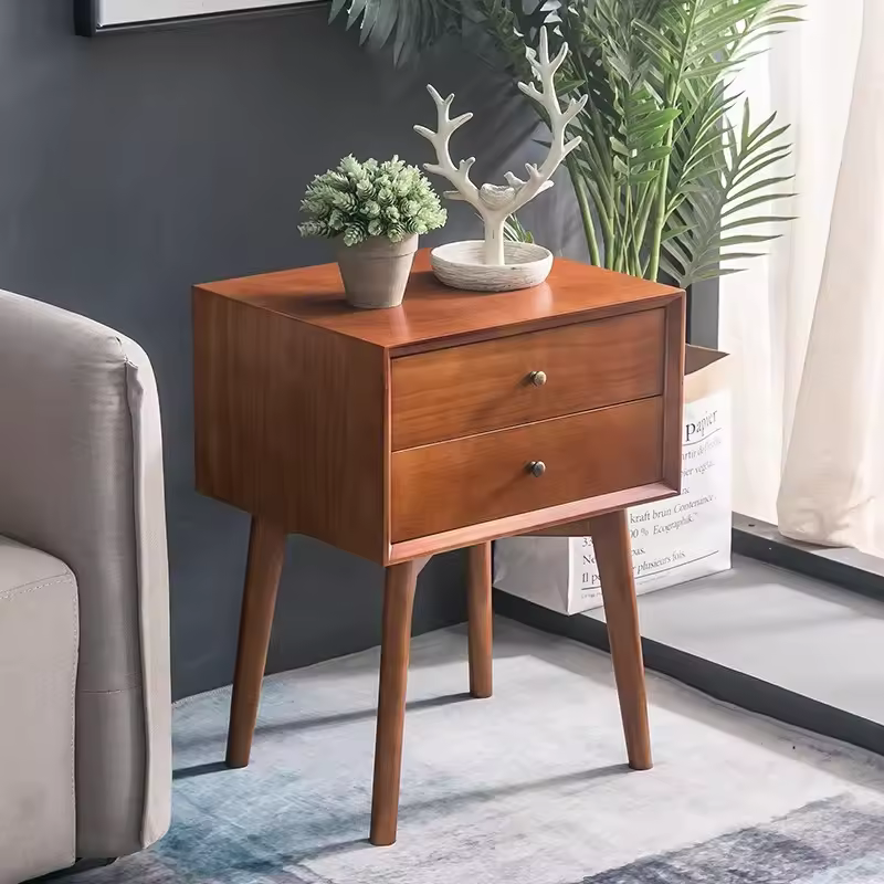 Factory Manufacturer Cheap Price Luxury Style Nightstand With Drawers Bedroom Furniture Bedside Table