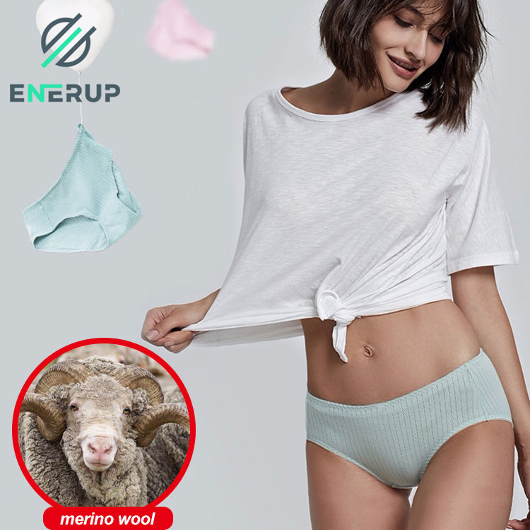 Enerup OEM/ODM Ladies Women Merino Wool Seamless Underwear Panties