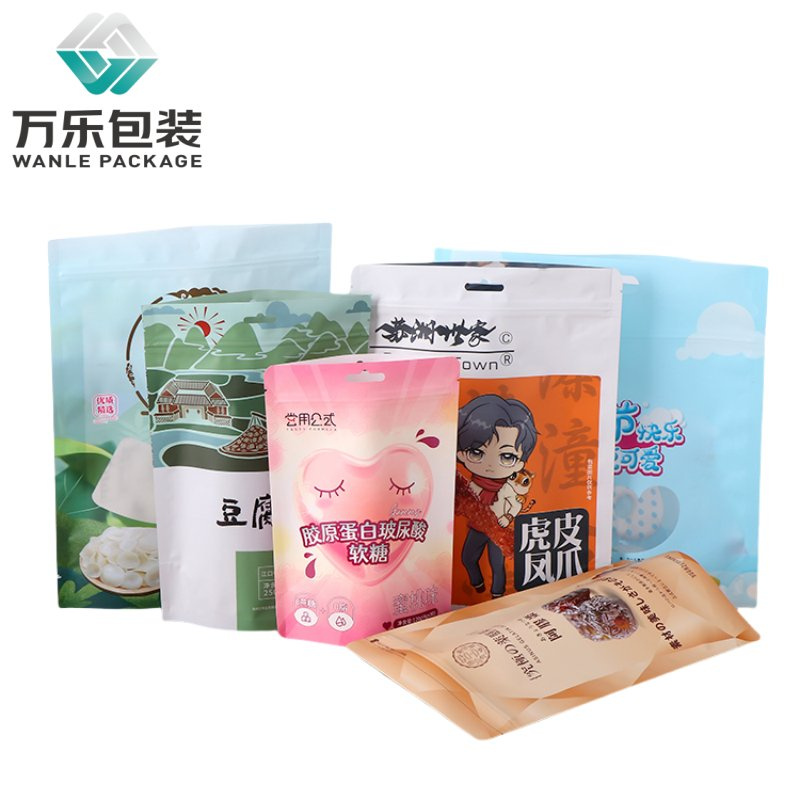 China Factory New 2025 Package Food Grade Mylar Packaging Kfraft Paper PE Ziplock Bag