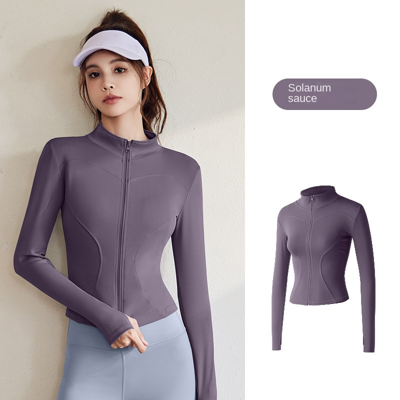 Breathable Yoga Jacket and Workout Top for Spring and Autumn