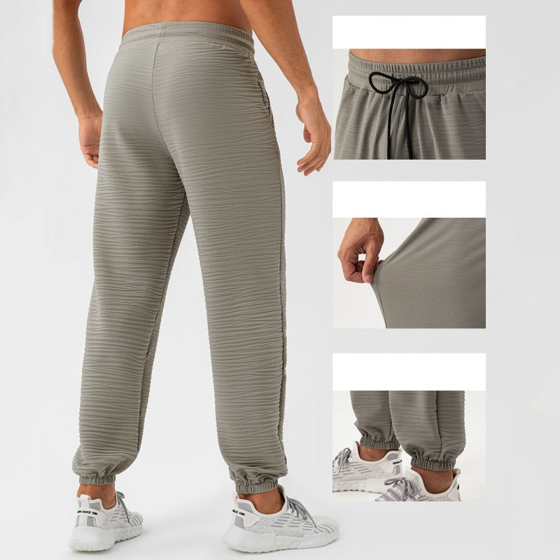 Quick Drying Casual Pants Drawstring Side Pocket Gym Sport Joggers for Men
