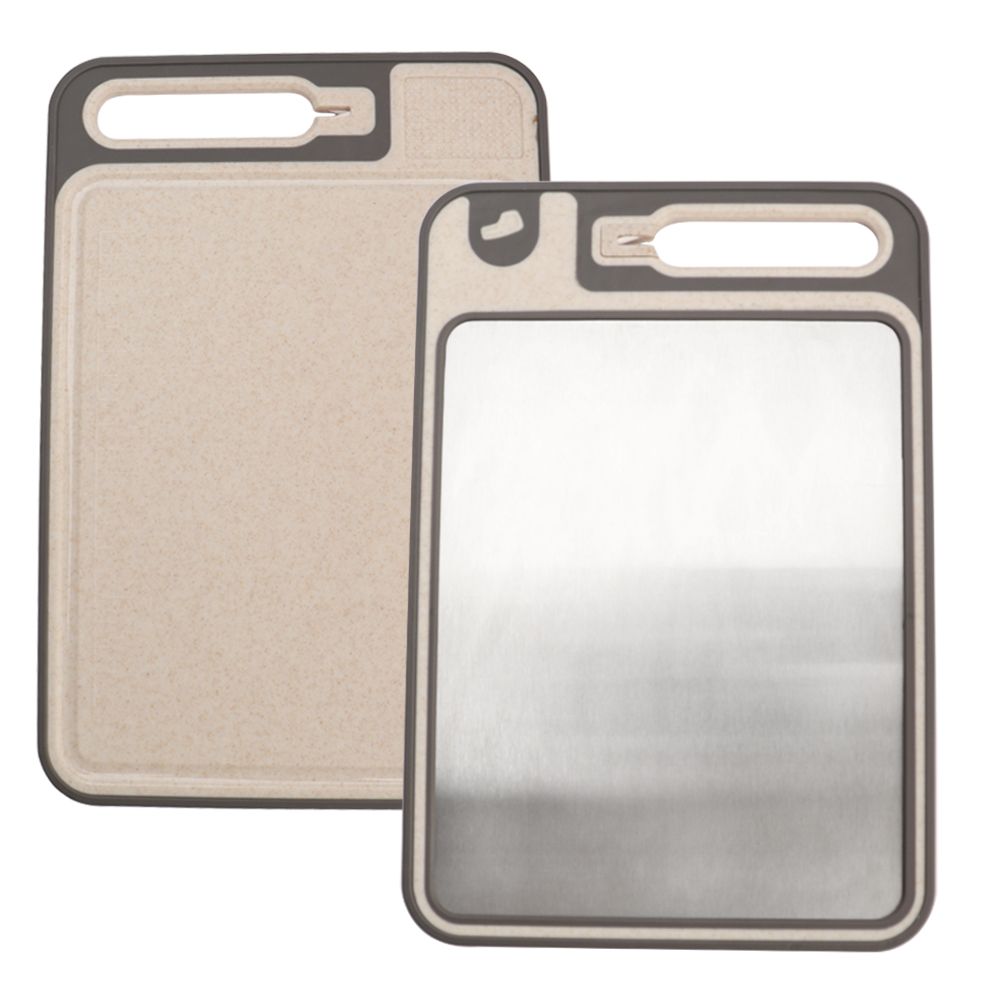 Hip-Home Wheat Straw Cutting Board Stainless Steel Kitchen Chopping Block
