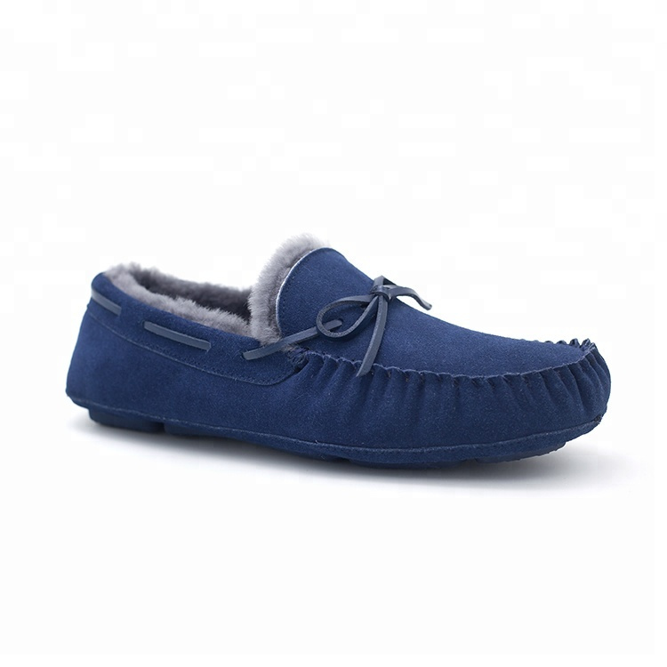 Manufacturer Wholesale Thermal Microfiber Moccasins Indoor Outdoor Slipper Shoes for Men