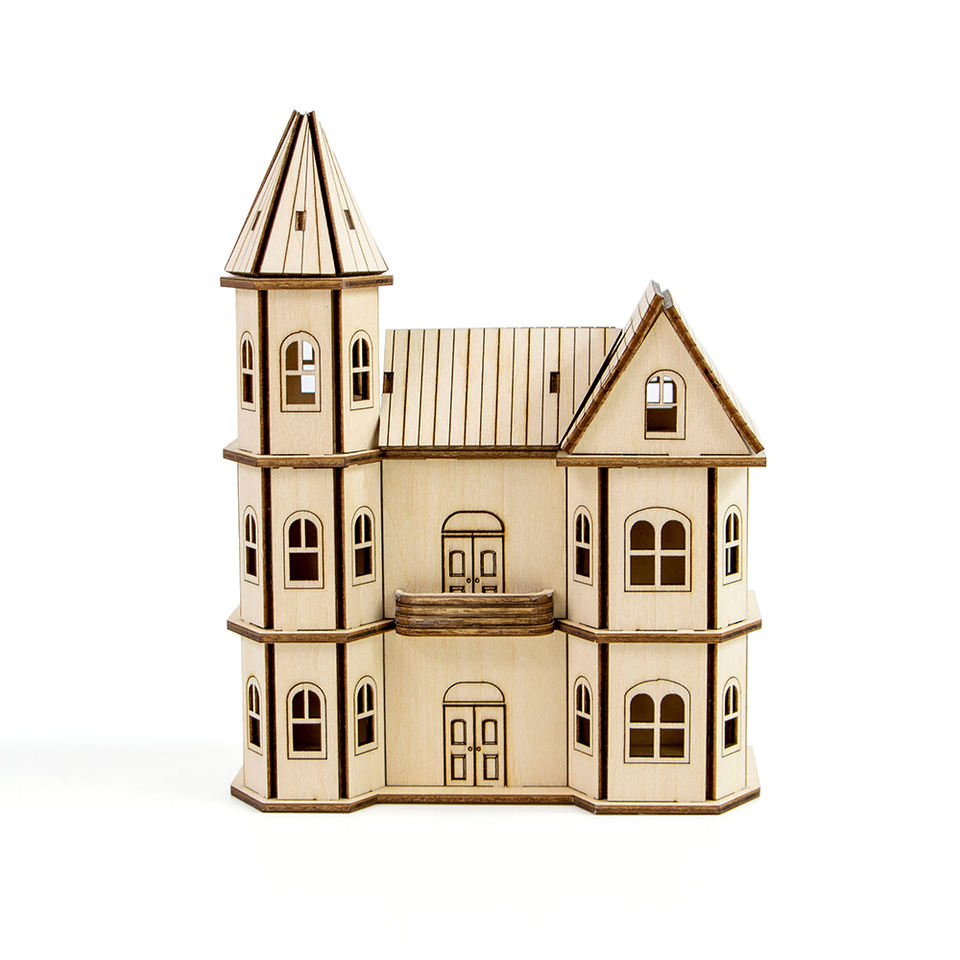 Factory Direct Custom DIY Kids Puzzle Educational Toys 3d Wooden House Puzzle