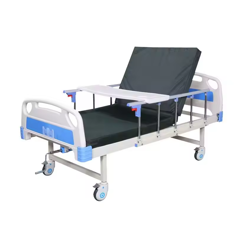 High Quality Factory Wholesale Manual Function Hospital Bed Crank Home Care Patient Use Adjustable Hospital Bed For Patient