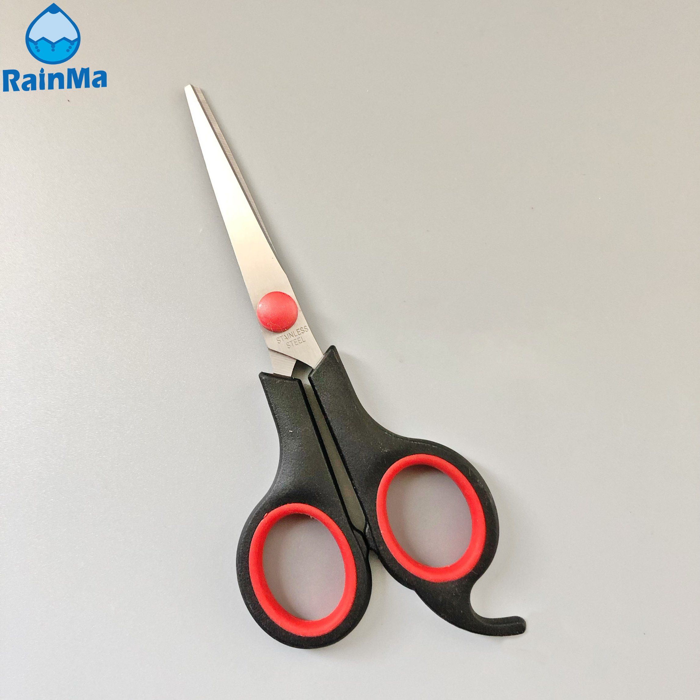 5.5inch School Office Stainless Steel with Tail Plastic Handle Student Colored Scissors