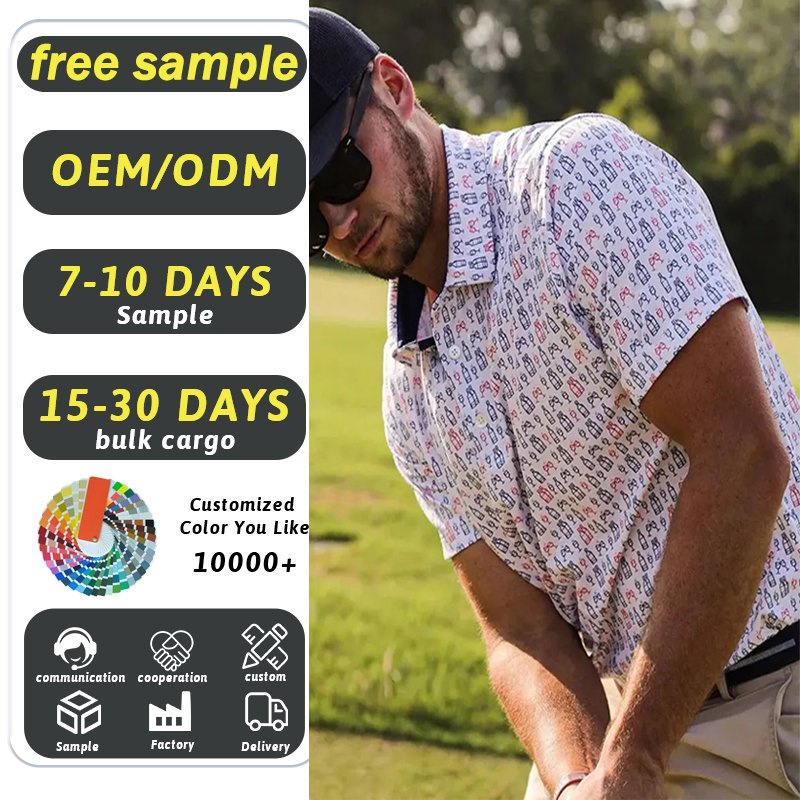 High Quality Quick Dry Slim Fit Polyester Spandex Polo Golf Shirts