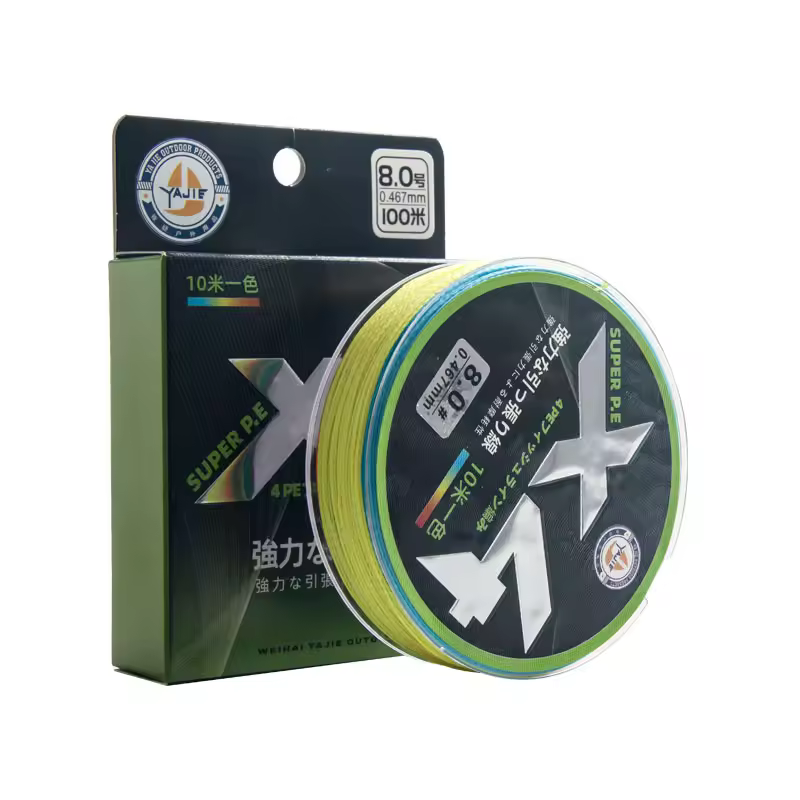 Factory Oem Odm X4 Braided Line High Strength 200m Ten Meters One Color High Strength Braided Line Fishing