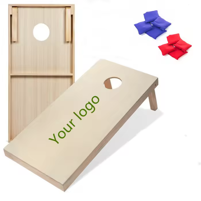 Premium Solid Wood Cornhole Bean Bags Regulation Size 4'x 2' 3'x 2' Includes 8 Custom Cornhole Bags For Sports & Entertainment