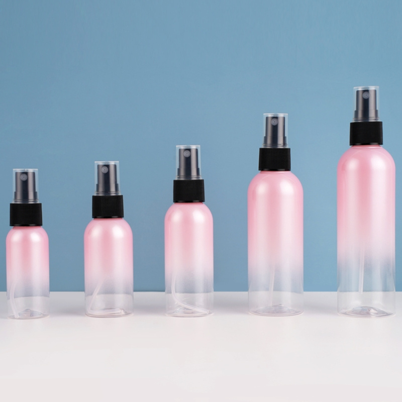 60ml 80ml 120ml Empty Cosmetic Container Pet Round Spray Fine Mist Plastic Pump Sprayers Container Travel Perfumes Toner Bottle