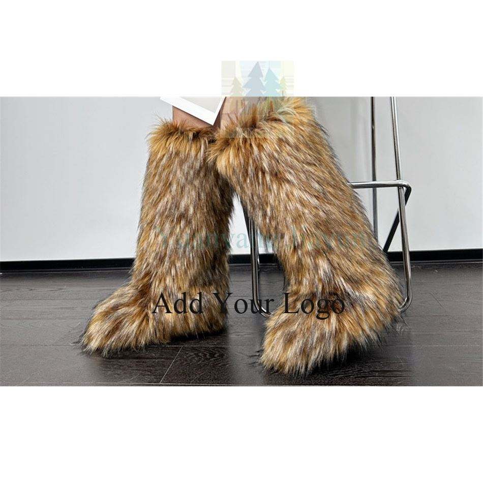 Shoes Cheap Price Knee High Snow Furry Faux Fur Classic Winter Women Snow Boots Long Tall Boot Ladies
