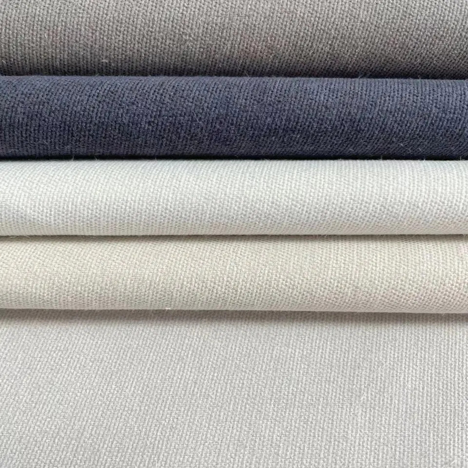 Factory Stock Cotton Poly Blended Blackout Curtain Fabric Hotel Living Room Flame Retardant Blackout Fabric