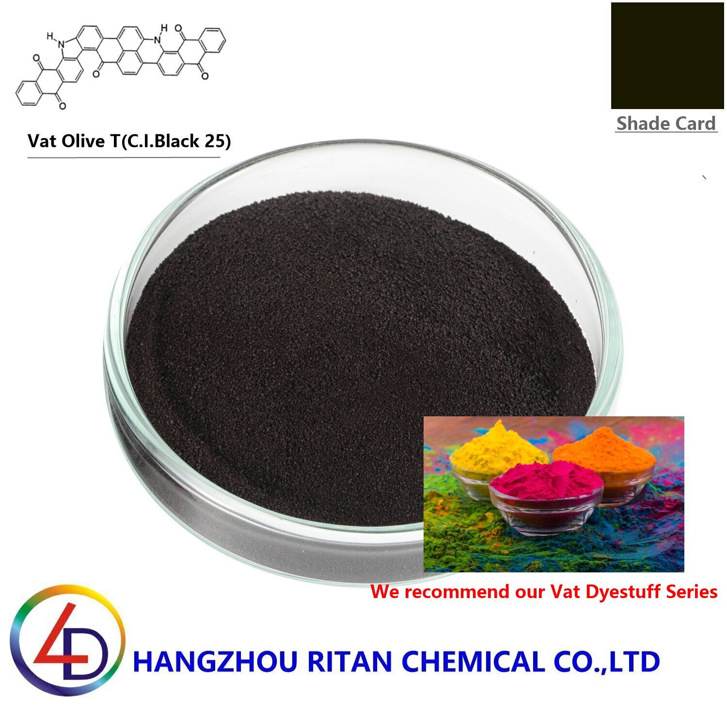 High Quality Vat Black 25 Power Dye for Cotton Fabric Dyeing
