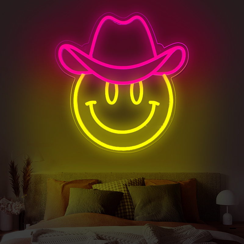 Lighting LED Signs Board Neon Smile Light Neon Sign for Kids Room