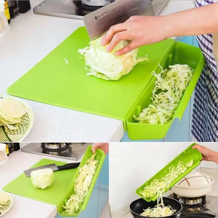 Candy Colors Two In One Plastic Thickening Cut Fruit Board Kitchen Storage With Vegetable Trough Cutting Board