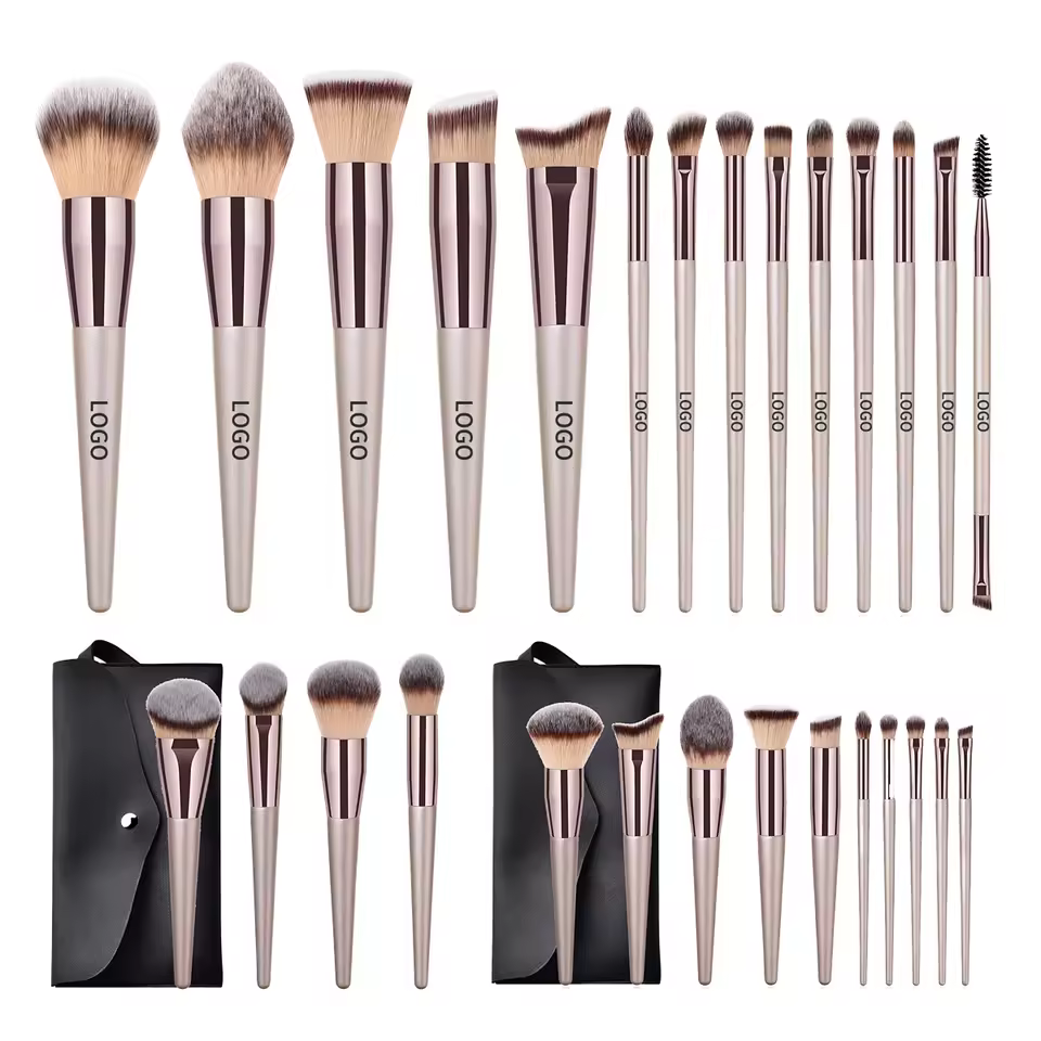 Portable 7/10/14pcs Make Up Brush Synthetic Set Professional Face Powder Eye Makeup Brushes Blending Kit With Cosmetic Bag Odm