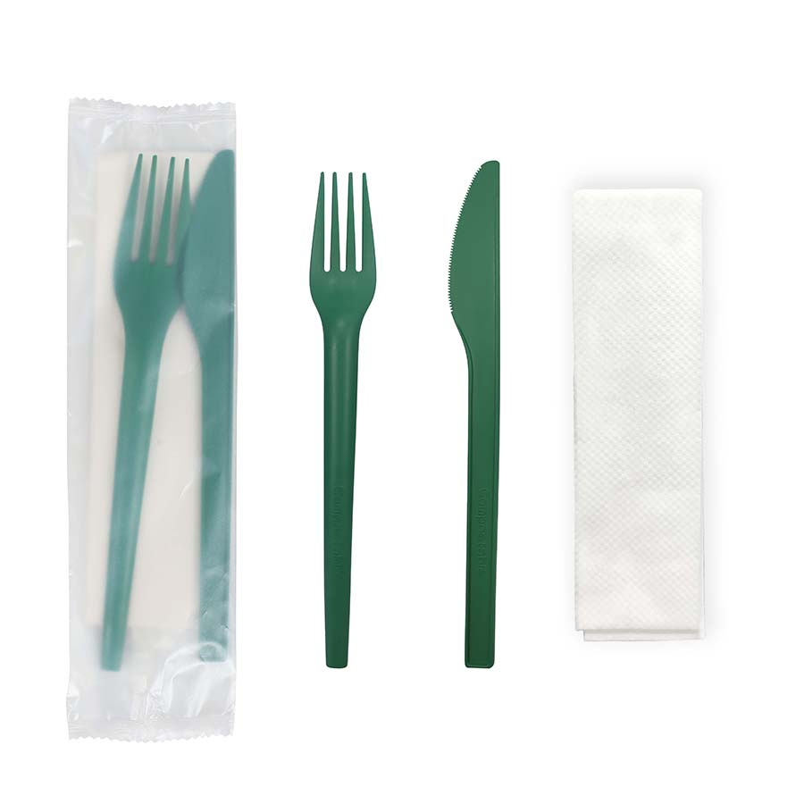 Factory PLA Disposable Cutlery Knives and Forks Parties Disposable Tableware Set