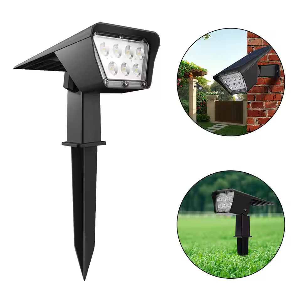 Ip65 Rated 6000k Daylight Solar Led Landscape Lighting System For Garden Outdoor With 180 Beam Angle