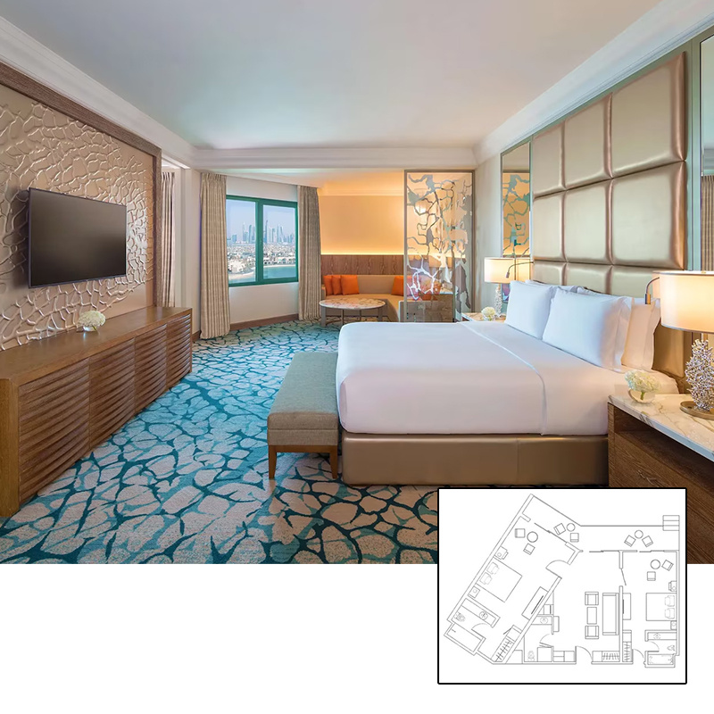 Commercial Hospitality Resort Villa Apartment Guest Room Suites King Size Luxury Bed Bedroom 5 Star Hotel Furniture