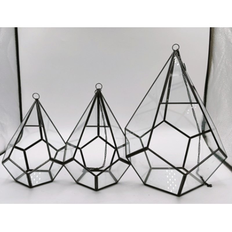 3 Size Glassware Terrarium Planter Hung Flower Pot Succulents Container Glass Vase