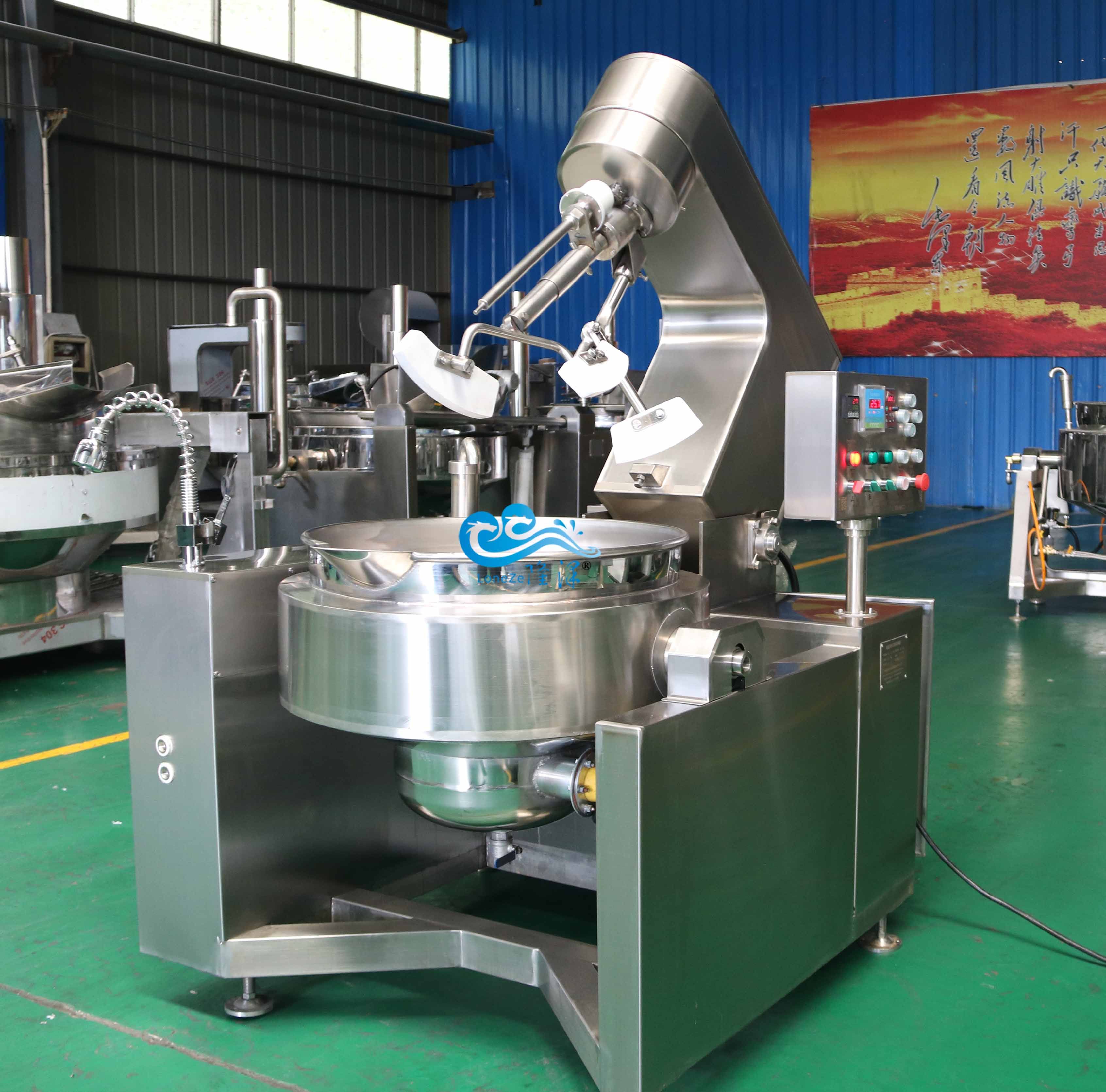 Stainless Steel Jacket Kettle Kitchen Gas Steam Mixer Cooker Meat/Sauce/Jam/Paste/Vegetable Beef Meat Industrial Cooker