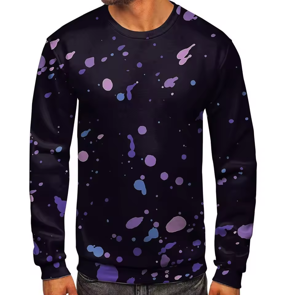 Latest Wholesale High Quality Crew Neck Men Long Sleeve Tie Dye Quick Dry Winter Sweatshirt Fashion Hoodies Bulk Sale