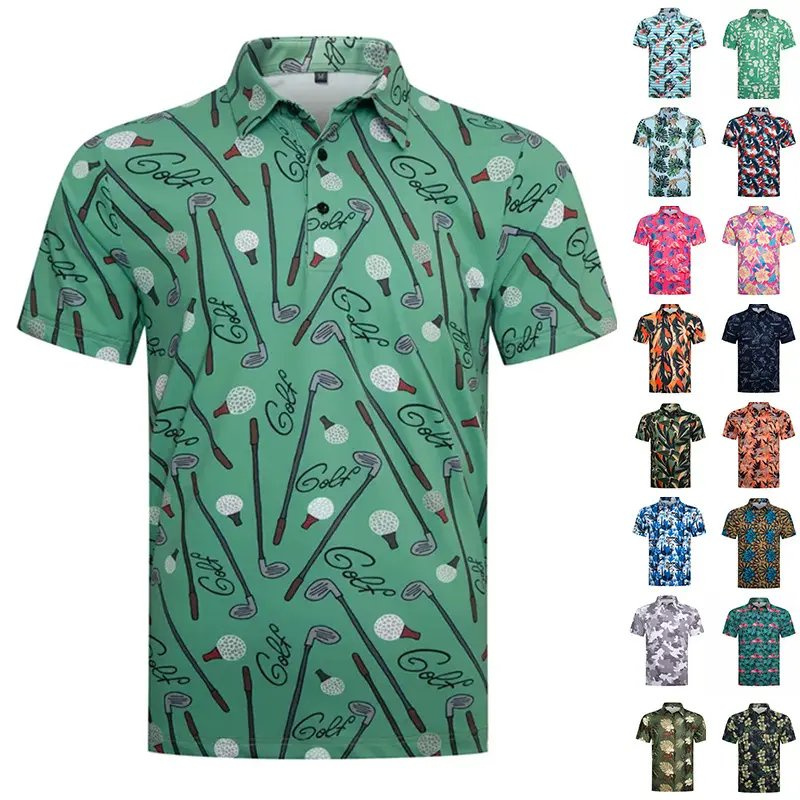 Low MOQ quality OEM Design Sublimation Print Golf Polo Shirts