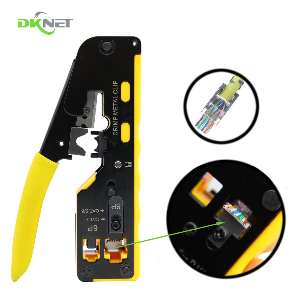 Multifunctional 6P 8P Wire Cable Crimper Stripper Cutter Pliers Network Cat5e Cat6 Cat7 rj45 pass through Ez Crimping Tool