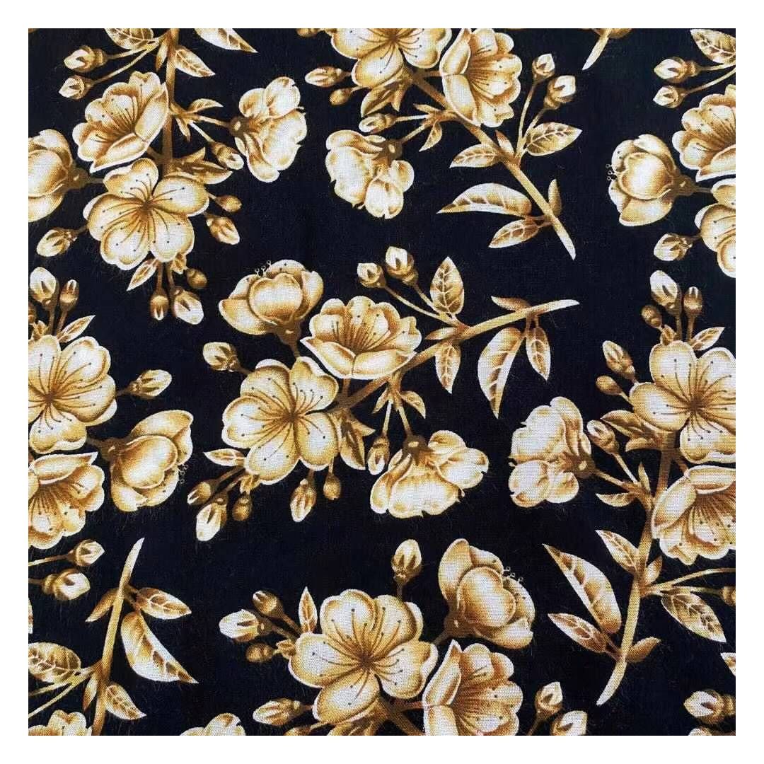 Ready Fabric Stock Goods Rayon Challis Floral Print Rayon Printed Fabric