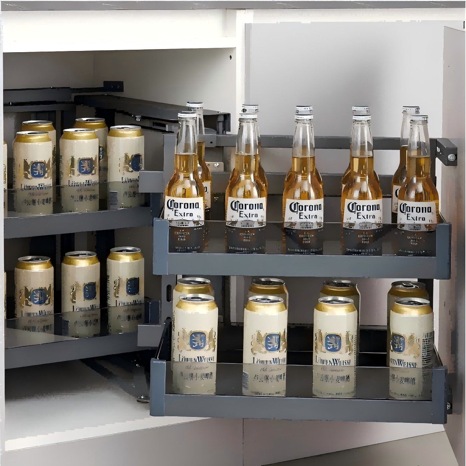 Kitchen Appliance Magic Corner Pull-out Organizer Drawer Basket for Storage