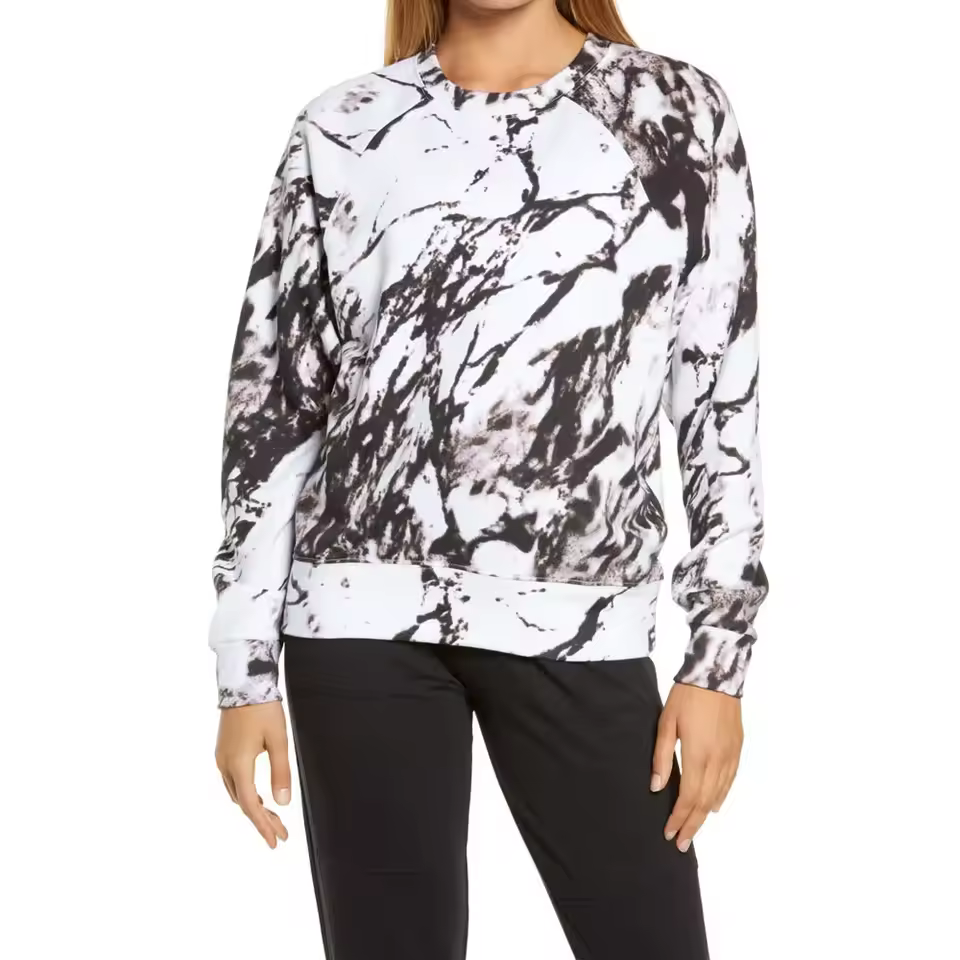 High Quality 100% Cotton Fleece Made Ladies Plus Size Sweatshirt Premium Quality Customized Women's Sweatshirt