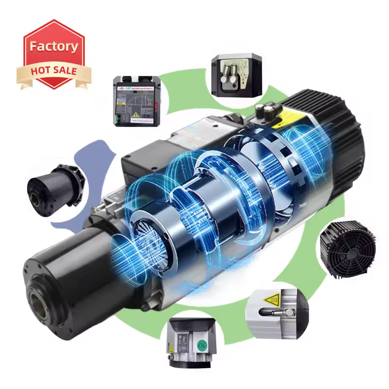 Most Popular 2025 Cnc Machine Spindle Motor 3 Kw To 9 Kw Air-cooled Milling Head With Atc Used Home Use Discounted Lathe Spindle