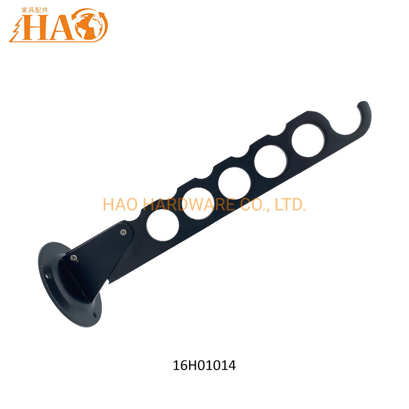 Side Mounting Clothes Hanger Telescopic for Wardrobe Matt Black