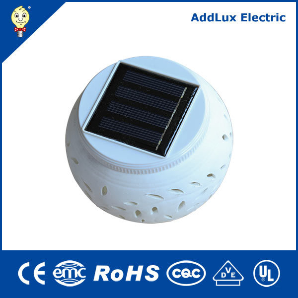 1W Distributor Porcelain Cover Red Green Solar LED Night Lamps