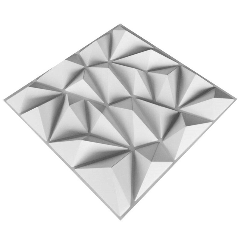 Matt Black Diamend Shape 3D PVC Wall Panel for Wall Decoration