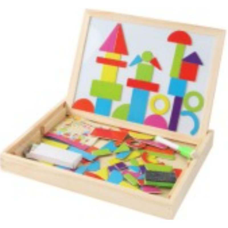 Kids Pattern Blocks Set Geometric Shape Puzzles Toy