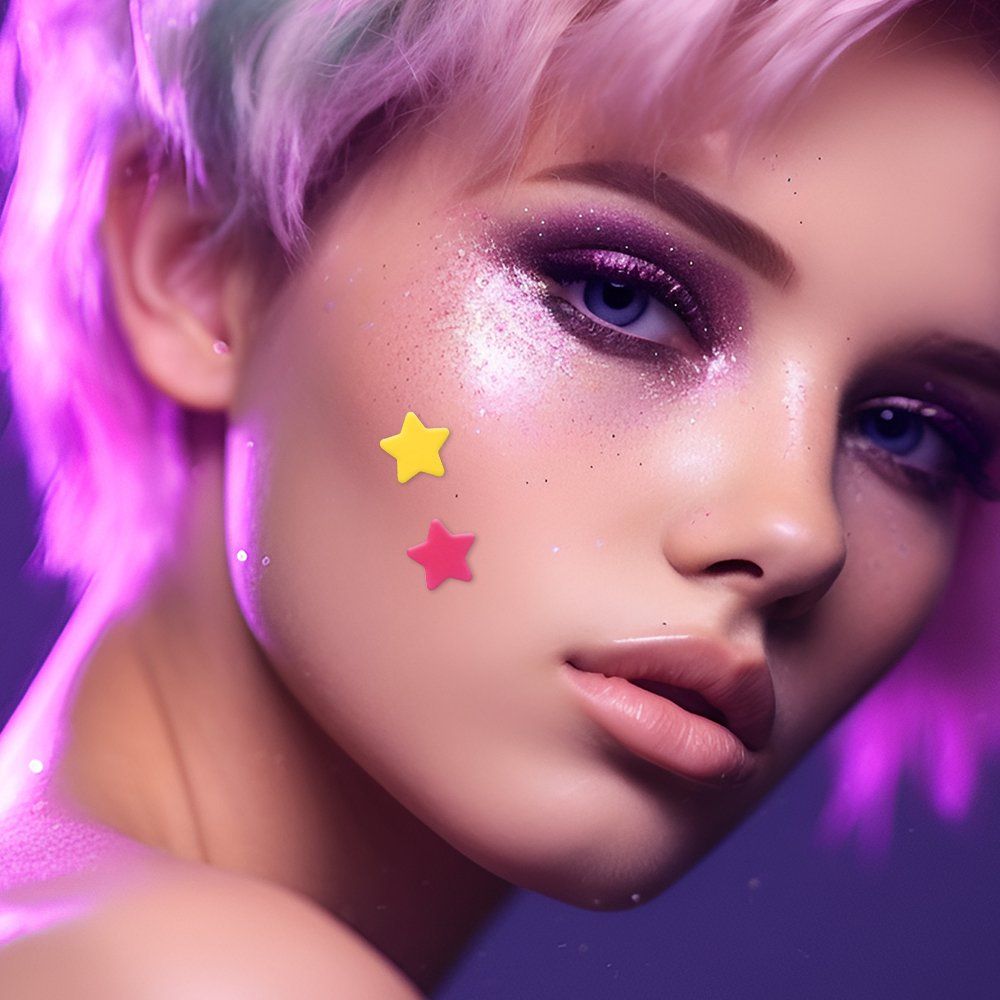 Star Shaped Blemish Patches, Fast Acting Hydrocolloid for Pimples, Zits, Acne, and Face Blemishes with Salicylic Acid & Tea Tree Oil