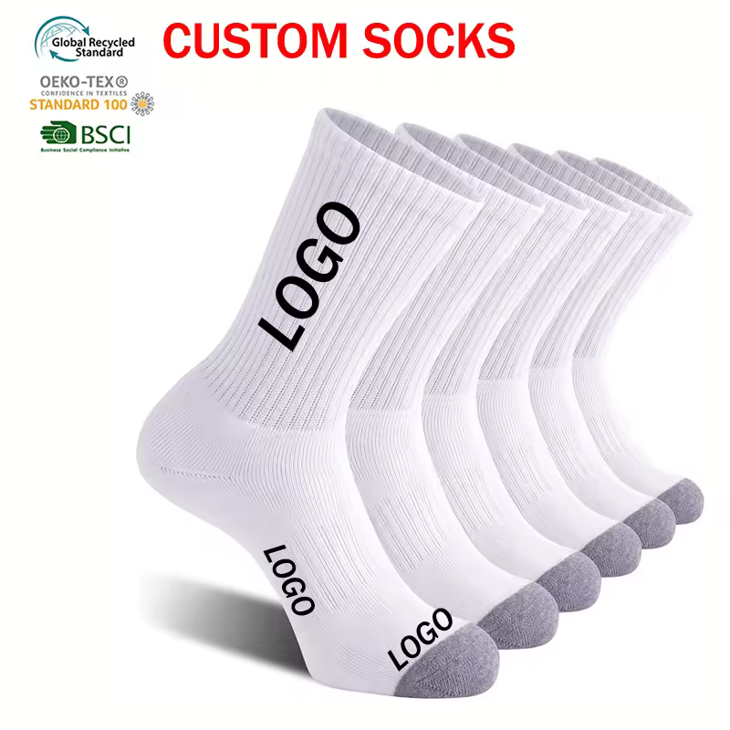 High Quality Low Moq 100% Fashion Crew Cotton Mens Socks Custom Logo Socks Made Design Socks